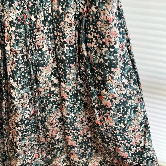 Michael Stars Jude Floral Smocked A Line Mini Dress Blue Pink Small NWT Spring - Picture 9 of 9